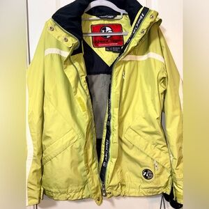 🏔 Hard Corps Technical Ski Snowboard Jacket Lime Green Hooded